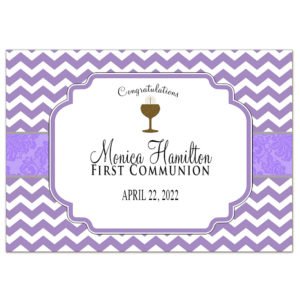 Lilac Chevron Chalice Communion Label The Brat Shack