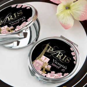 Paris Eiffel Tower theme Mirror Compact Favor The Brat Shack
