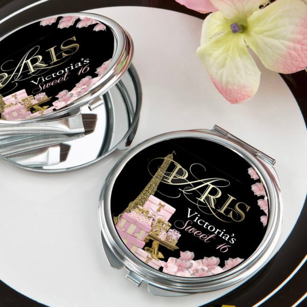 Paris Eiffel Tower theme Mirror Compact Favor The Brat Shack