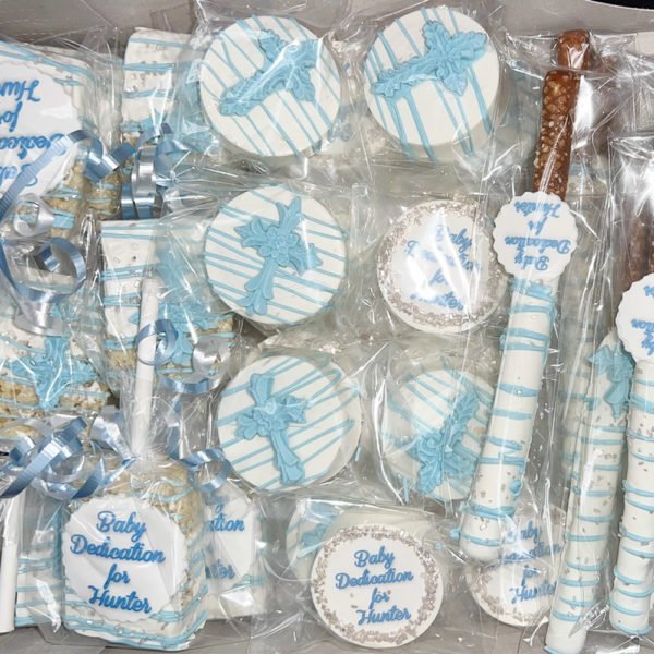 Religious Cross Christening / Communion Treat Package the brat shack