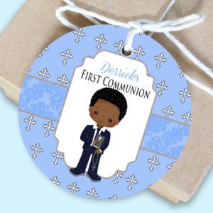 Religious Boy Communion Favor Gift Tags The Brat Shack