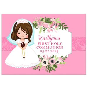 Communion Girl Theme Label The Brat Shack