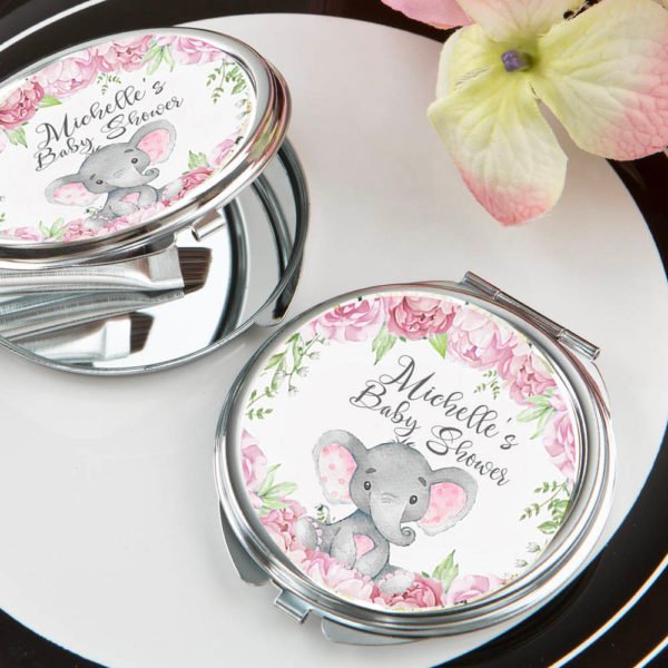 Pink Elephant Mirror Compact Favor The Brat Shack