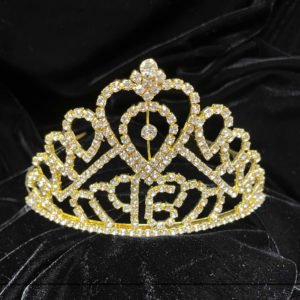 The Brat Shack Gold Sweet 16 Tiara