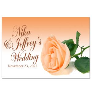 Peach Flower Wedding Theme Label The Brat Shack