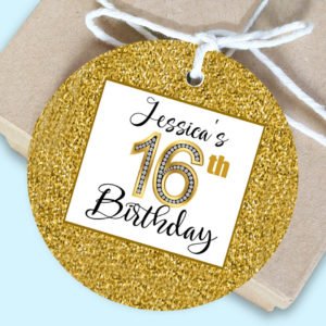 Gold Glitter Favor Gift Tags The Brat Shack