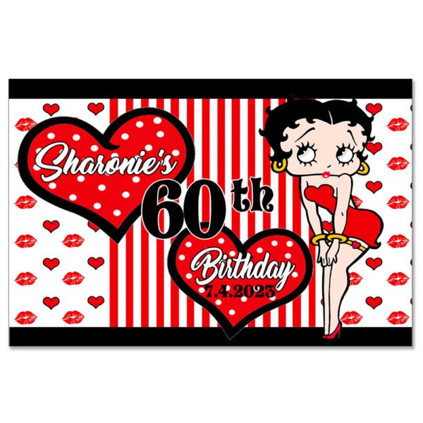 Betty Boop theme Birthday Label The Brat Shack