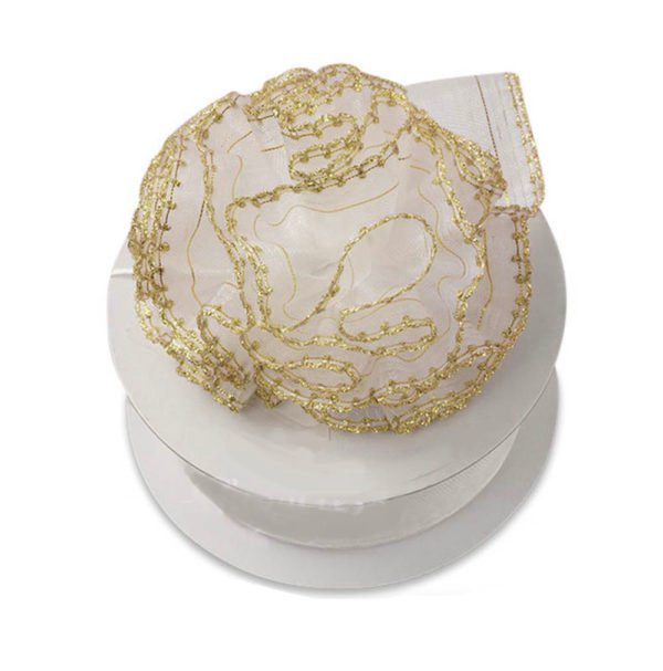 Side Pull Sheer Ribbon with Gold Trim The Brat Shack