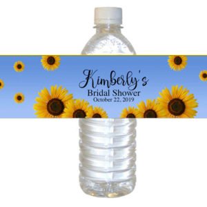 Sunflower Water Bottle Label The Brat Shack