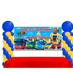 Tayo The Little Birthday Banner the brat shack
