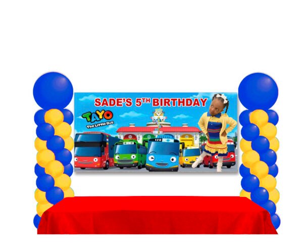 Tayo The Little Birthday Banner the brat shack