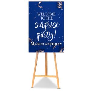 Blue Confetti Birthday Poster Board the brat shack