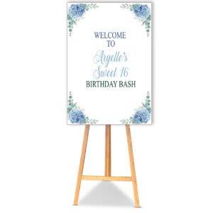 the brat shack blue hydrangea poster board