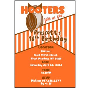 Hooters Birthday Invitation The Brat Shack