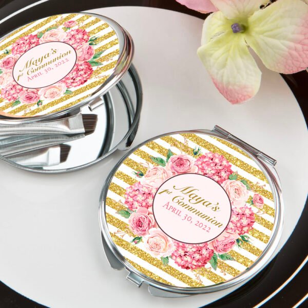 Floral Mirror compact favor the brat shack