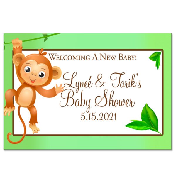 Monkey favor label the brat shack
