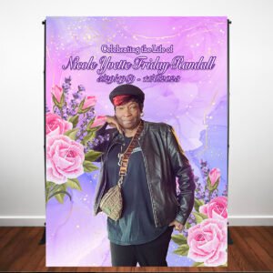 pink and lavender flower backdrops perfect for memorial