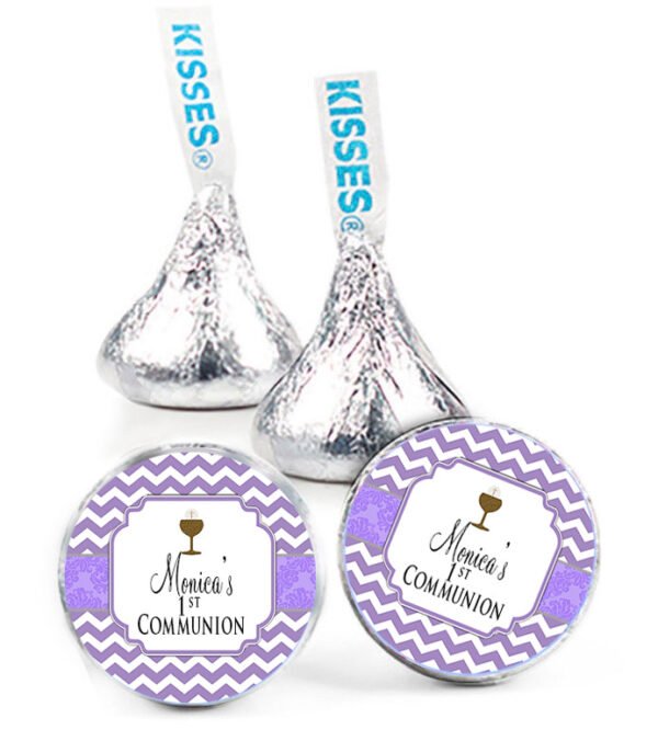 Lilac Chevron Communion Theme Hershey Kisses The brat shack