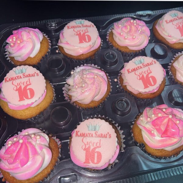 Custom Sweet 16 Fondant Cupcake Toppers The brat shack