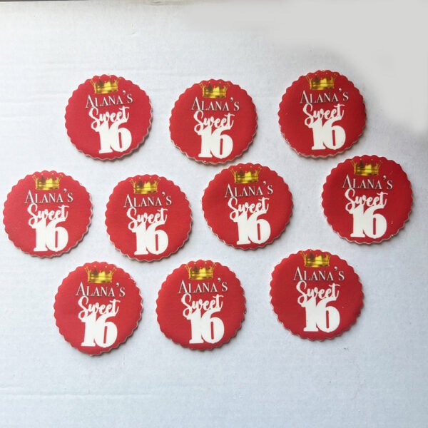 Custom Sweet 16 Fondant Cupcake Toppers The brat shack