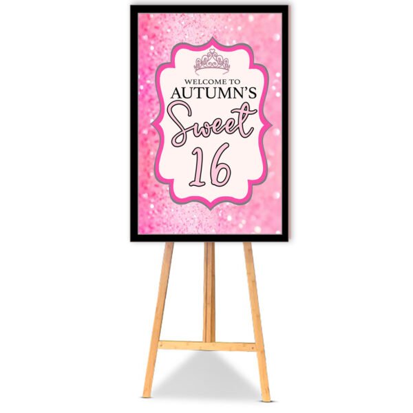 pink poster with crown The brat shack