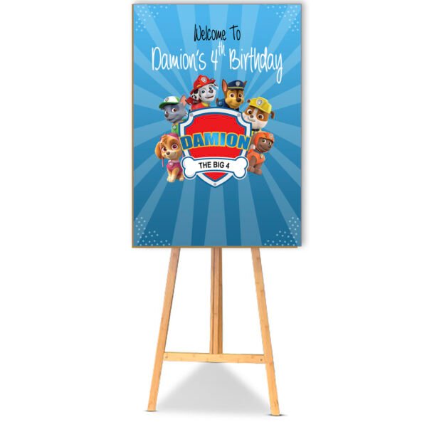 Paw Patrol Party welcome Poster Board The brat shack