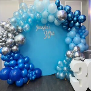 Elegant Birthday Circle Backdrop and Full Arch The Brat Shack