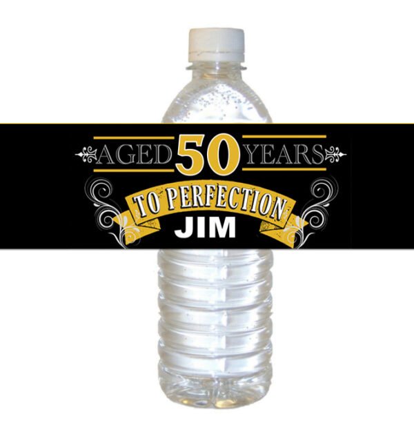 Aged to perfection Water bottle labels The Brat Shack