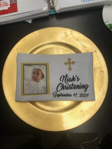 Custom dinner napkin the brat shack